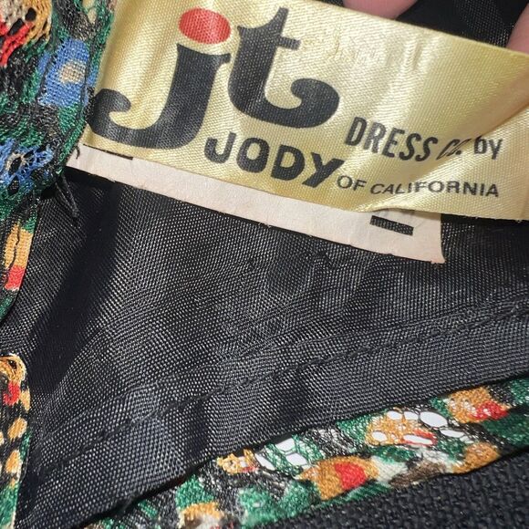 Jody T of California Dress Women’s 8 JT Dress Co Vintage Floral Pleated A-Line - Picture 6 of 8